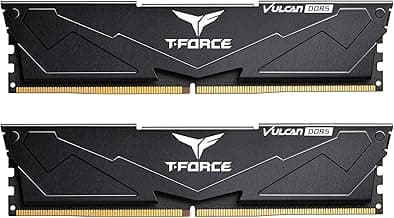 TEAMGROUP T-Force Vulcan DDR5 32GB (2x16GB) 6000MHz (PC5-48000) CL30 Intel XMP 3.0 & AMD Expo Compatible Desktop Memory Ram Black FLBD532G6000HC30DC01