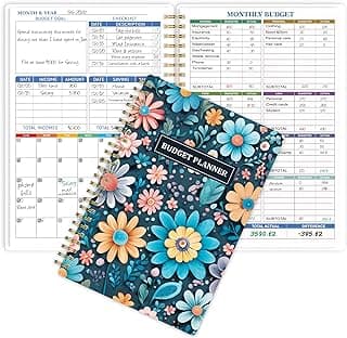 Budget Planner - Monthly Finance Organizer with Expense Tracker Notebook to Manage Your Money Effectively, Undated Finance Planner/Account Book, Start Anytimem,A5(8.6x5.9 inchs),100gsm Paper - Dark
