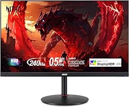 Acer Nitro 27" WQHD 2560 x 1440 PC Gaming IPS AMD FreeSync Premium | Up to 240Hz Refresh | Up to 0.5ms | DisplayHDR 400 | sRGB 99% | 1 x Display Port 1.4 & 2 x HDMI 2.1 | XV272U W2bmiiprx