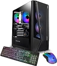 Trace Mesh Gaming PC Desktop Computer Intel Core i7 14700F CPU, NVIDIA GeForce RTX 4060 8GB GPU, 32GB DDR5 RGB 5600MHz RAM, 2TB NVMe SSD, Windows 11 Home Advanced,Keyboard,Mouse - TMI7N4601