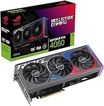 ASUS ROG Strix GeForce RTX™ 4060 OC Edition Gaming Graphics Card (PCIe 4.0, 8GB GDDR6, DLSS 3, HDMI 2.1a, DisplayPort 1.4a, Axial-tech Fan Design, Aura Sync, 0dB Technology)
