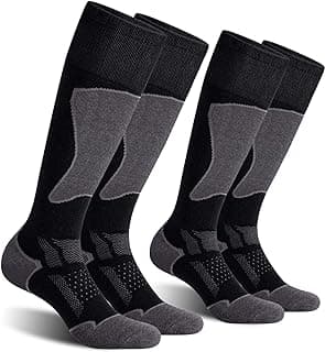 2/3/4 Pack Ski Socks for Men and Women Skiing, Snowboarding, Winter Performance Socks