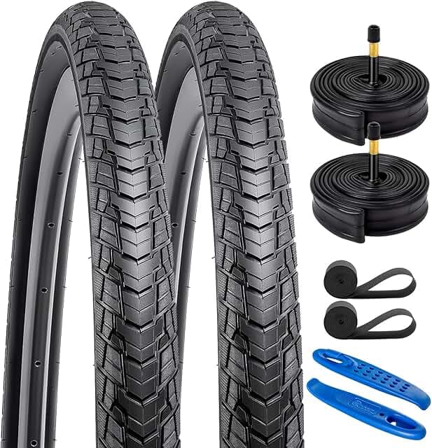 YUNSCM 700C Bike Tires 700x38C 40-622 Tires Compatible Gravel Bike Tires 700x36C 700x38C Road Bike Bicycle Tires 2-PCS (Y-1128)