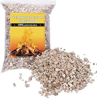 Rock Wool Vermiculite Granules for Gas Logs, 6 oz Bag, Gray