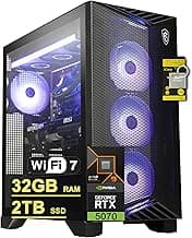 Aegis ZS2 Gaming Desktop AMD 12-core Zen 5 Ryzen 9 9900X (Beats i9-14900HX) 32GB RAM 2TB SSD GeForce RTX 5070 DLSS 4 360mm Liquid Cooler 750W 80+ Gold PSU Support HDD Win11 w/ICP Hub