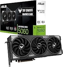 ASUS TUF GeForce RTX™ 5060 8GB GDDR7 OC Edition Graphics Card, NVIDIA, Desktop (PCIe® 5.0, HDMI®/DP 2.1, 3.1-Slot, Military-Grade Components, Protective PCB Coating, Axial-tech Fans)