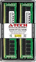 A-Tech 32GB Kit (2x16GB) DDR4 2133MHz PC4-17000 ECC RDIMM 2Rx4 Dual Rank 1.2V ECC Registered DIMM 288-Pin Server & Workstation RAM Memory Upgrade Modules (A-Tech Enterprise Series)