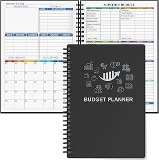 Budget Planner - Monthly Finance Organizer with Expense Tracker Notebook to Manage Your Money Effectively, Undated Finance Planner/Account Book, Start Anytimem,A5(8.6x5.9 inchs),100gsm Paper - Silvery