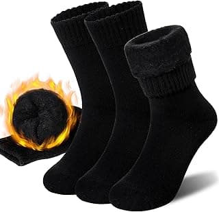 Women Heated Socks Ski Winter Thermal Hiking Snowboarding Thick Boot Insulated Socks 3 Pairs