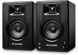 M-AUDIO BX3 Pair 3.5" Wired Studio Monitors and PC Speakers for Recording and Multimedia with Music Production Software