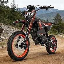 X1 Spark Electric Dirt Bike 4500W Peak Motor, Electric Motorcycle 60V 28.8Ah Battery, 50MPH & 60 Mile Range, Full Suspension Off Road E Bike for Teens & Adults 13+, Hydraulic Brakes, 3 Speed Modes
