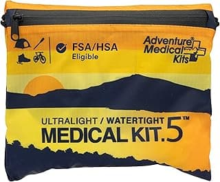 Adventure Medical Kit Ultralight/Watertight Medical Kit .5 - Up to 2 People, Up to 2 Days - Includes Bandages, Blister Essentials & More - Perfect for Hiking, Biking & Climbing