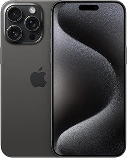 Apple iPhone 15 Pro Max, 256GB, Black Titanium - Unlocked (Renewed)