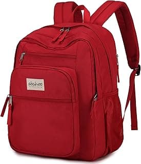 32L Big Student Laptop Backpack For College Men Women Middle High School Teen Bookbag Travel Backpack Daypack (Red)