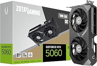 Gaming GeForce RTX 5060 Twin Edge OC DLSS 4 8GB GDDR7 128-bit 28 Gbps PCIE 5.0 Gaming Graphics Card, SFF-Ready Compact Card, ZT-B50600H-10A
