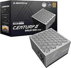 MONTECH Century II - 850W High-End ATX Gaming Power Supply - 80 Plus Gold & Cybenetics Platinum - Fully Modular - ATX 3.1 & PCIe 5.1 Ready with 12V-2x6 Cable - 10 Years Warranty