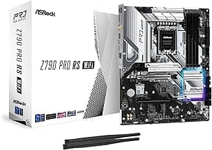 ASRock Z790 Pro RS WiFi LGA1700 ATX Motherboard, Supports 14th/13th/12th Gen Intel Core Processors, DDR5 7200+ (OC), PCIe 5.0, 2.5G LAN, WiFi 6E, 14+1+1 Power Phase, 4X M.2 Slots