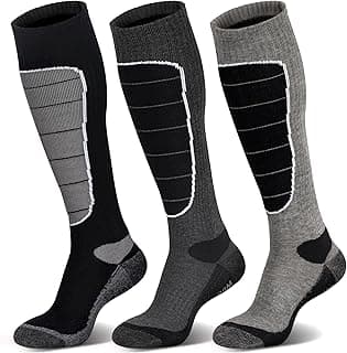 Merino Wool Ski Socks, Cold Weather Socks for Snowboarding, Snow, Winter, Thermal Knee-high Warm Socks, Hunting