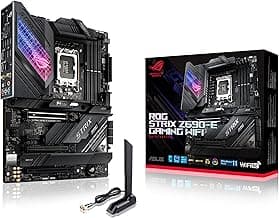 ASUS ROG Strix Z690-E Gaming WiFi 6E LGA 1700(Intel 12th Gen) ATX Gaming Motherboard(PCIe 5.0,DDR5,2.5 Gb LAN,Thunderbolt 4,5xM.2,1xPCIe 5.0 M.2,ROG Hyper M.2 Card,Front Panel USB 3.2 Gen 2x2 Type-C)