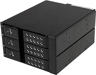 StarTech.com 3-Bay Hot Swap Backplane for 3.5in SAS II/SATA III - 6 Gbps HDD - Aluminum Trayless Mobile Rack Backplane (HSB3SATSASBA)