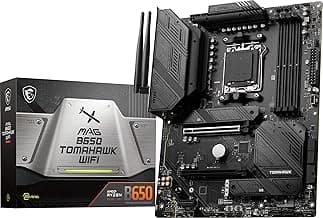 MSI MAG B650 Tomahawk WiFi Computer Gaming Motherboard (AM5, ATX, DDR5, PCIe 4.0, M.2, SATA 6Gb/s, USB 3.2 Gen 2, HDMI/DP, Wi-Fi 6E, AMD Ryzen 7000 Series Processors) AMD PC Motherboards (Renewed)