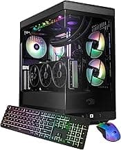 iBUYPOWER Y40 PRO Black Gaming PC Desktop Computer AMD Ryzen 7 9800X3D CPU, AMD Radeon RX 9070XT 16GB GPU, 32GB DDR5 RGB 5200MHz RAM, 2TB NVMe SSD, Windows 11 Home, Keyboard and Mouse - Y40BA7R97XT01