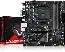 SHANGZHOAYUAN B450 AM4-K Motherboard AMD Gaming Motherboard for Ryzen 1-5th gen Processors (M-ATX, DDR4 Max 128GB, NVME M.2, PCIe 3.0, SATA 3.0, USB 3.0, HDMI-Compatible, DP, Gigabit LAN)