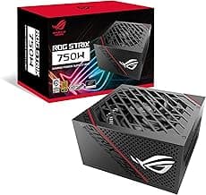 ASUS ROG Strix 750 Fully Modular 80 Plus Gold 750W ATX Power Supply with 0dB Axial Tech Fan and 10 Year Warranty