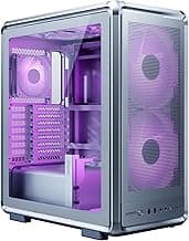 Cooler Master MasterFrame 500 Mesh ARGB ATX Mid-Tower PC Case – High Airflow Premium Aluminum Chassis, Powerful Dual 200mm Intake Fans, Modular Frame, 360mm Radiator Support, USB-C, Silver