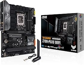 ASUS TUF Gaming Z790-Plus WiFi LGA 1700(Intel 14th,12th &13th Gen) ATX Gaming Motherboard(PCIe 5.0,DDR5,4xM.2 Slots,16+1 DrMOS,WiFi 6,2.5Gb LAN,Front USB 3.2 Gen 2 Type-C,Thunderbolt 4(USB4),Aura RGB)