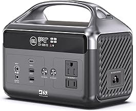 DaranEner Portable Power Station, 192Wh LiFePO4 Battery Backup Solar Generator with w/2 300W (Peak 600W) AC Outlets, USB-C PD 60W Fast Charge, Power Bank for Camping, Outdoor, Home,Emergency
