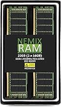 NEMIX RAM 32GB (2X16GB) DDR4 2933MHZ PC4-23400 2Rx8 1.2V CL21 288-PIN ECC RDIMM KIT Registered Server Memory Compatible with Dell PowerEdge R450 Rack Server