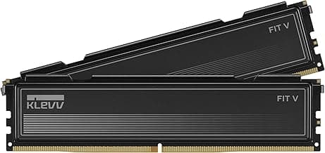 KLEVV FIT V DDR5 32GB (2x16GB) 6000MHz CL28 SK Hynix A-Die 1.4V Gaming Desktop Ram Memory XMP 3.0 / AMD Expo Ready - Black (KD5AGU880-60B280L)