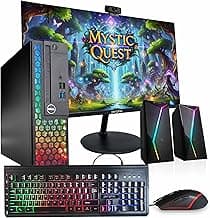 Dell Optiplex 3060 (RGB) Desktop Computer | Hexa Core Intel i5 (3.2) | 16GB DDR4 RAM | 1TB SSD | 24" LCD | Windows 11 Professional | Home or Office PC (Renewed)