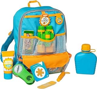 Melissa & Doug Let’s Explore Hiking Play Set – 23 Pieces Toddler Nature Toys, Hiking Toys for Kids Ages 3+
