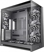 H2 (2026) HYXN ATX PC Case, Pre-Installed 8 No ARGB Fans (6X140mm,2X120mm), Large Dual-Chamber ATX Mid-Tower Airflow Computer Case, Gaming PC Case, 420mm Radiator Support, Type-C 3.2 (Black)