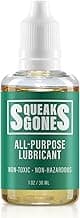 PlanetSafe Lubricants SqueaksGone Lubricant - 1 oz - Squeak Fix - Hinge Oil/Garage Door Lubricant - Sewing Machine Oil/Bike Chain Lube - for Squeaky Sliding Lock - Made in the USA