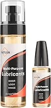 4.4oz Lock and Hinge Lubricant-Squeaky Lock Fix & Garage Door Lube with 3.4oz Spray & 1oz Precision Oiler for Locks, Sliding Door, Hinges & More