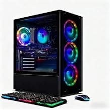 STGAubron Gaming PC Desktop, AMD Ryzen 5 2600 up to 3.9G, GeForce RTX 2060 6G, 16G DDR4, 512G SSD, WiFi 6, BT 5.0, RGB Fan x6, Windows 11 Home