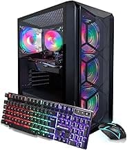 STGAubron Gaming PC Desktop Computer, AMD Ryzen 5 5500 up to 4.2G, GeForce RTX 3060 12G, 16G DDR4, 1T SSD, WiFi 6, BT 5.2, RGB Fan x4, Windows 11 Home