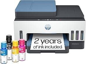 HP Smart Tank 7602 Wireless All-in-One Ink Tank Printer, Scanner, Copier with 2 Years of Ink Included, Best-for-Home Office, Cartridge-Free Refillable, AI-Enabled (28B98A)