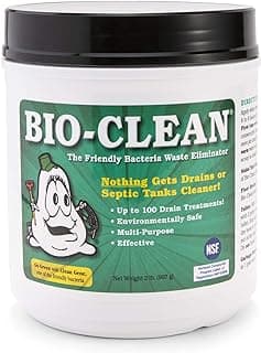 Bio-Clean Drain Septic 2# Can Cleans Drains- Septic Tanks - Grease Traps All Natural and 100% Guaranteed No Caustic Chemicals! Removes fats Oil and Grease, Completely Cleans Your System.