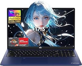 NIMO 17.3" FHD Gaming Laptop, AMD Ryzen 5 6600H (Beat i7-1165G7, 6-Core up to 4.5GHz) 16GB DDR5 RAM 512GB SSD, Radeon 660M Graphics Computer with 100W Type-C Fast Charging Backlit Keyboard Fingerprint