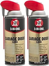 3-IN-ONE Professional Garage Door Lubricant with Smart Straw Sprays 2 Ways, 11 OZ Twin Pack, 100584, Clear